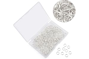 Chuyau 500Pcs Split Rings,Double Loop Jump Ring Sets Split Jump Rings for Jewelry Making,Small O Ring Key Rings Earring Necklace Bracelet Connector for DIY Crafts Making Findings (Silver,8mm)