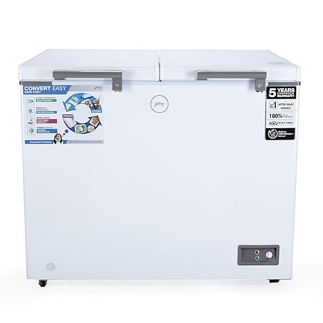 Godrej 400 L Double Door Freezer (DH EPenta 425E 51 COMFDDM Rw, White, Convertible)
