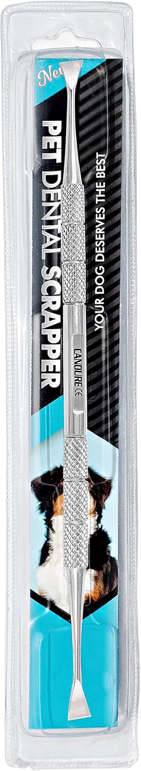 ZOVIRA Calculus Remover Dental Plaque Removal for Dogs and Cats Double Headed Teeth whitening Stainless Steel Kit Suitable for Small Puppy and Pets
