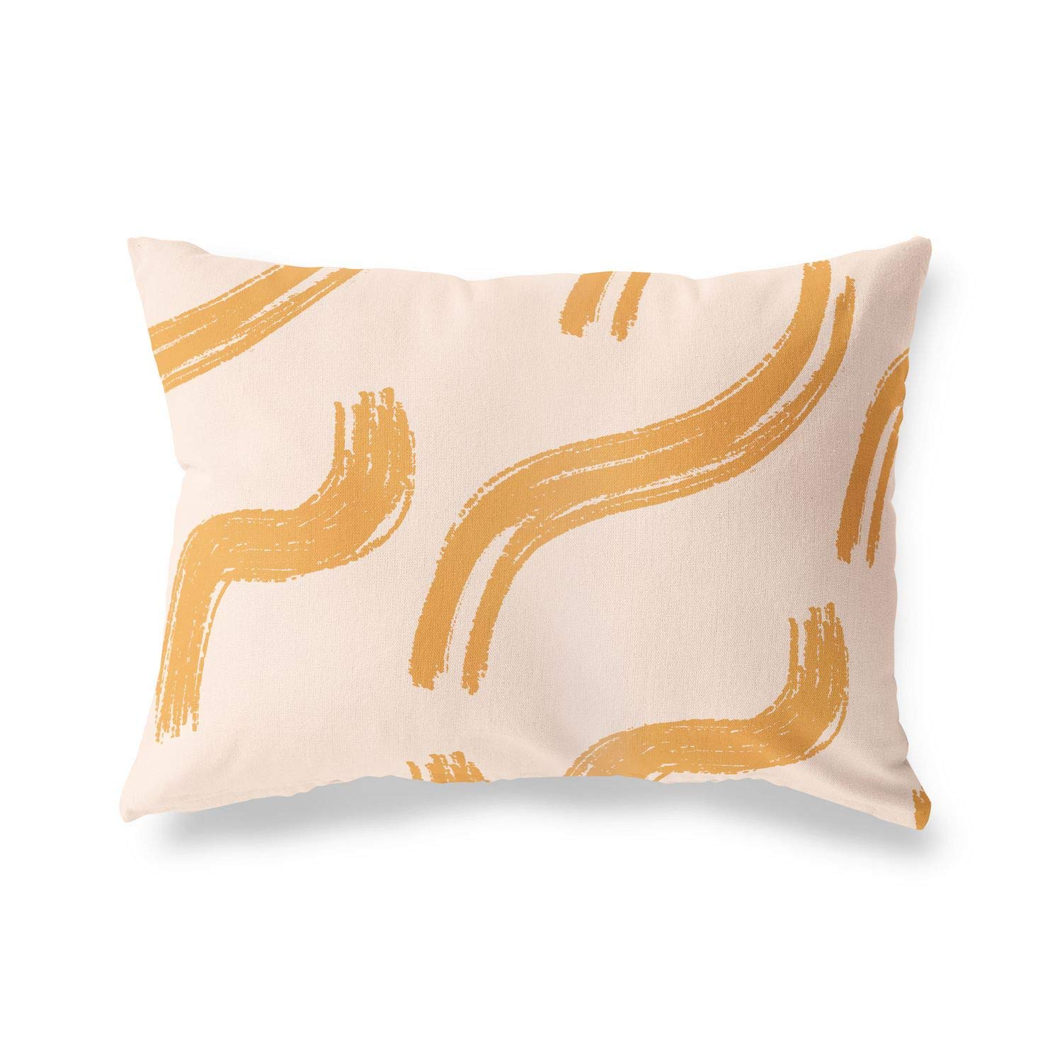 BonaMaison Decorative Cushion Cover, Orange-Off White Throw Pillow Covers, Home Decorative Pillowcases for Livingroom, Sofa, Bedroom, Size: 45X60 Cm - Designed and Manufactured in Turkey
