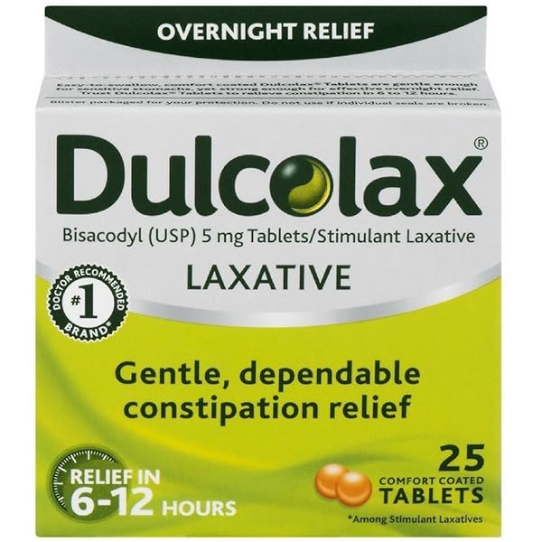 DULCOLAX LAXATIVE 25 TABLETS ( PACK OF 5)