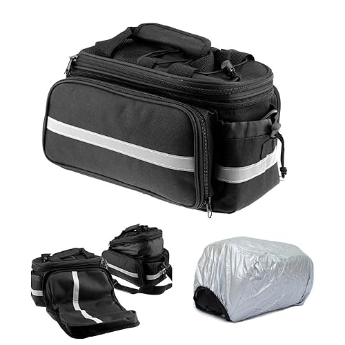 PedalPro Rear Bicycle Rack Bag with Fold Out Pannier Pockets Amazon.co
