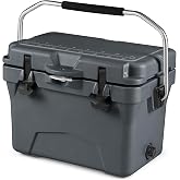 Goplus Hard Cooler, Insulated Ice Chest w/Portable Handles, Cup Holders, Ruler, Bottle Opener, 6 Day Ice Retention for Drink, Beverage, Camping, Fishing, Beach