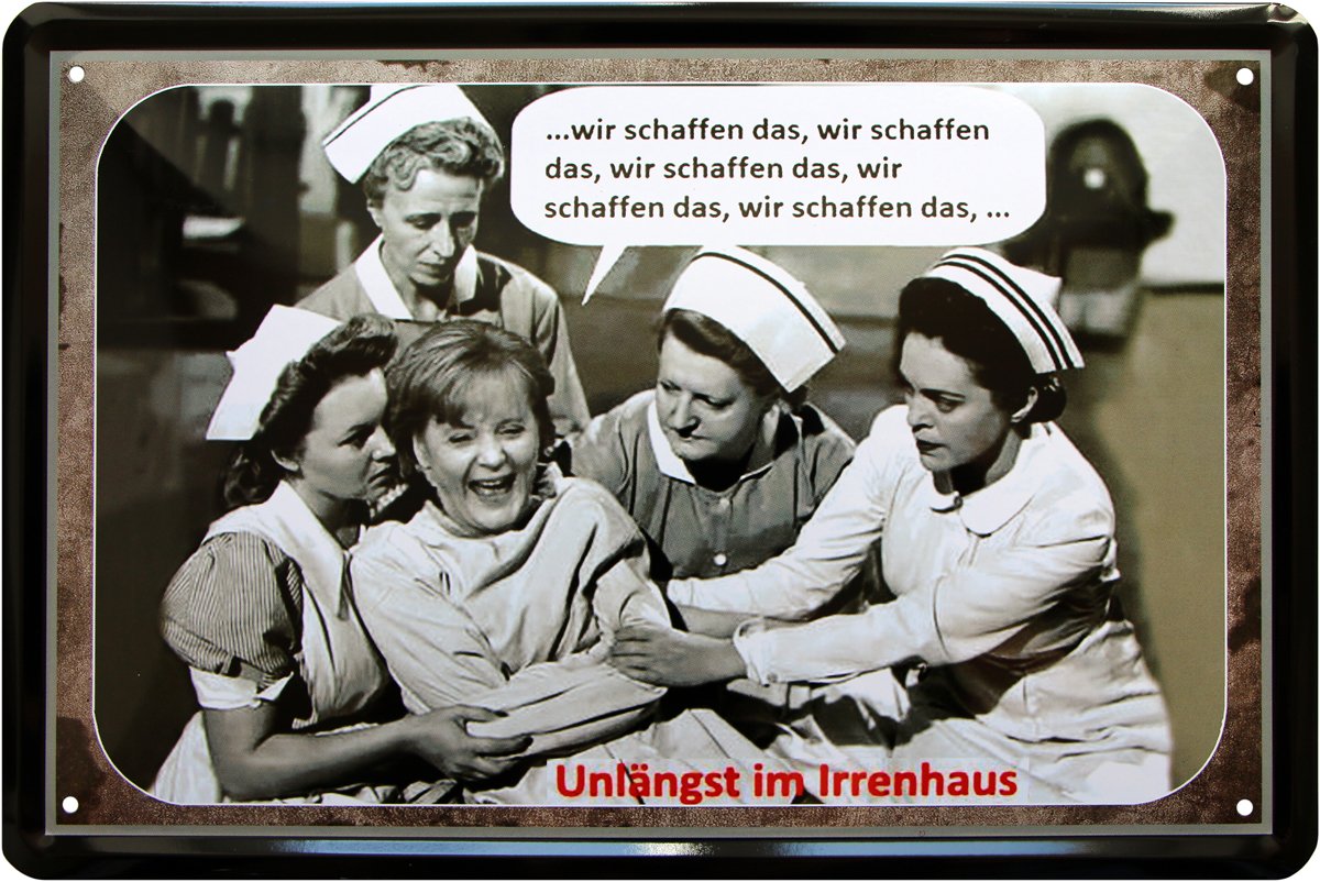 '"We Create Angie Funny Funny Satire Saying 20x30 cm metal plate 316