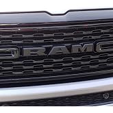 Autogem &ndash; 2019&ndash;2023 RAM 1500 Grille Emblem Black | Matte Black Front Badge Replacement Made of Durable ABS