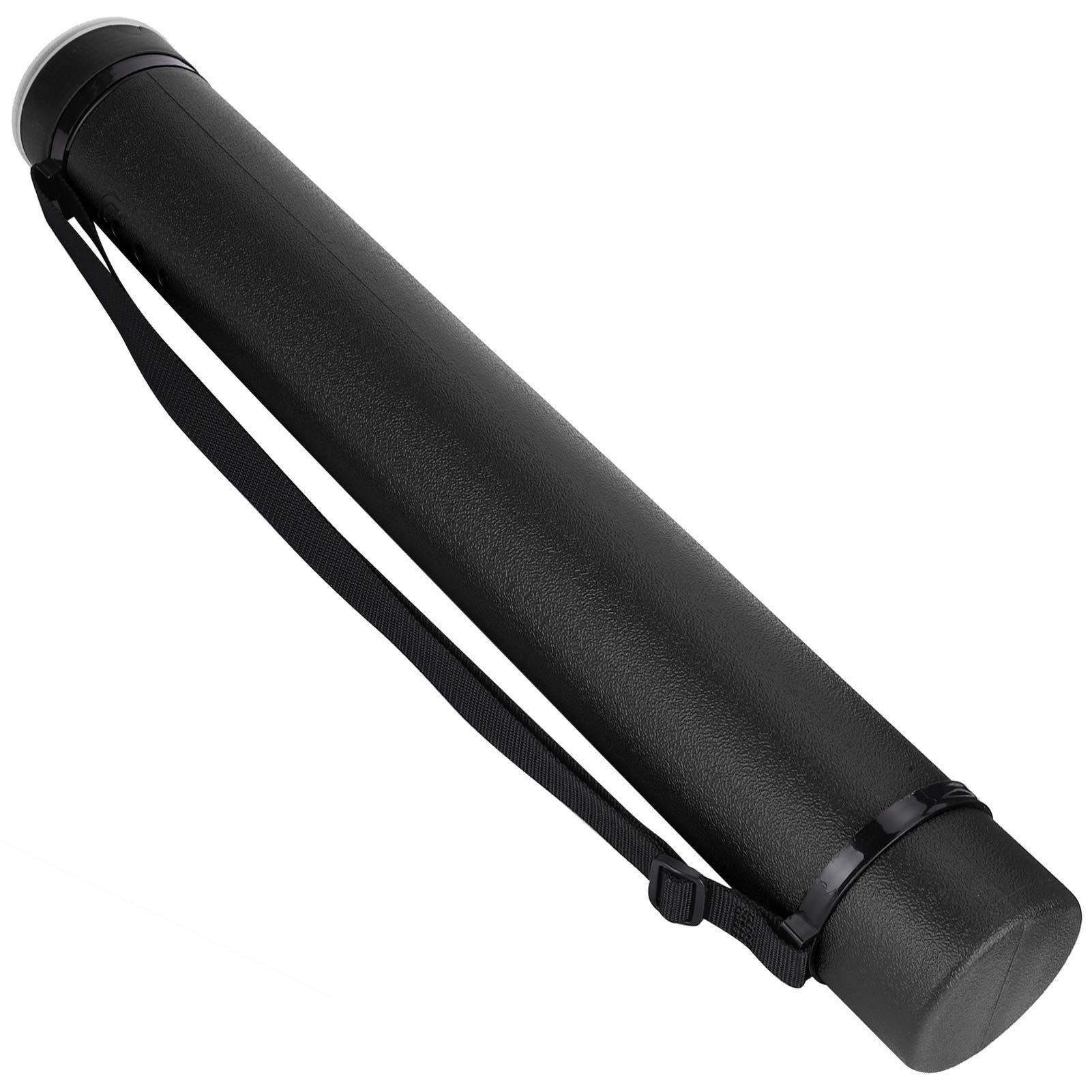 Poster Tube,Waterproof and Moisture Proof Blueprint Holder,Fishing Pole Case for Large Photo Prints, Drawings, Artwork, Arrows, Fishing Rods(Black)