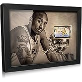 ORIMAMI Sport Superstar Kobe Bryant Poster Desktop Framed Photo Gift 8x6 Inches,with Signed and 1x35mm Film Mini Cell Display,Great Memorabilia Gift for Basketball Enthusiasts/Kobe Fans