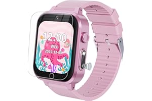 ZIEGOAL Kids Smart Watch Girls Age 3-12 with 35 Puzzle Games, HD TouchScreen Smart Watch for Kids, Dual Camera, Video Music Player, Learning Card, Toddler Christmas Birthday Gifts Toys for Girls 5 6 7 8 9 10