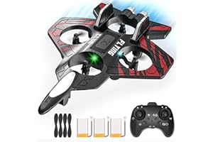 Avion RC – Avion de chasse télécommandé, en mousse pour adultes, avion de chasse avec vol stationnaire automatique, mode sans