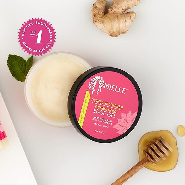 MIELLE ORGANICS HONEY & GINGER FLEXIBLE HOLD EDGE GEL, 4 OUNCES