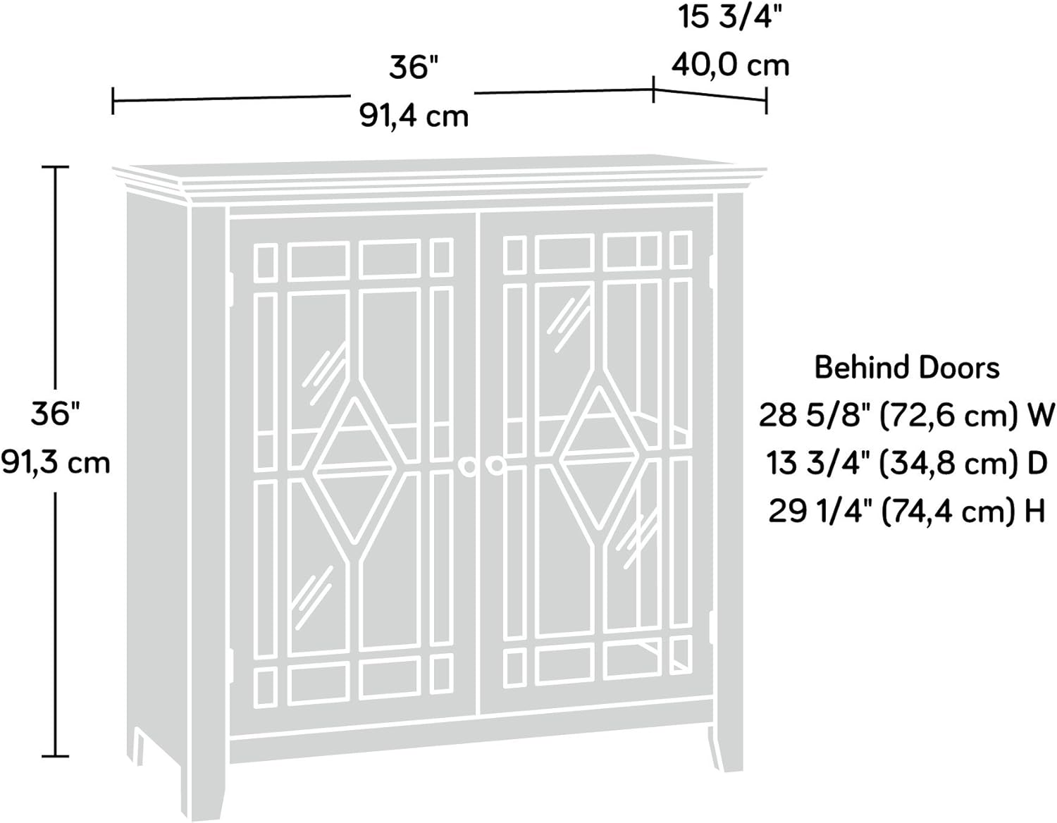 Sauder Shoal Creek Display Cabinet, Indigo Blue finish: Kitchen & Dining