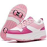 ANEFUN Roller Skate Shoes for Women Girls Detachable Wheeled 4-Wheels Fashion Sneakers Suitable for Beginners