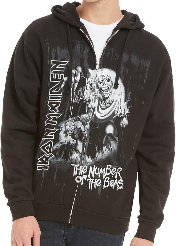 iron maiden number of the beast hoodie
