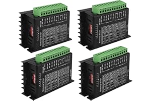 Tofelf 4pcs Stepper Motor Driver, Upgraded Version TB6600 Stepper Driver,4A 9-42V 32 Subdivision for Nema 17/23 Stepper Motor Single Axis Hybrid CNC Controller for CNC/42 57 86 Stepper Motor