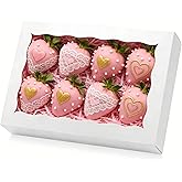 XINHPKGG 50pcs Cookie Boxes with window 8x5x2 Inch Bakery Boxes Treat Box Dessert Box for Chocolate Covered Strawberries Maca
