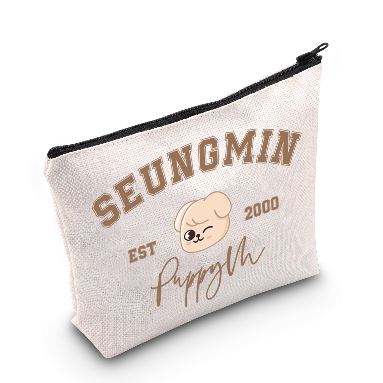 Korean Pop Gift K-Pop Group Merch Kpop Boys Group Est 2000 PuppyM Makeup Bag K-Pop Music Lover Gift (PuppyM Bag EU)