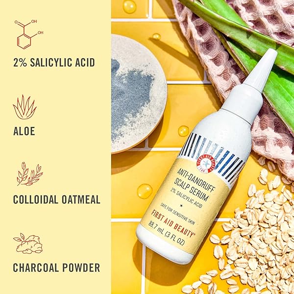 FIRST AID BEAUTY FAB ANTI-DANDRUFF SCALP TREATMENT – FIGHTS DANDRUFF, INSTANTLY SOOTHES DRY SCALP – 3 OZ