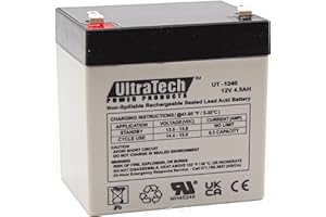 UltraTech UT-1240 / UT-1250-F1 12V, 4.5Ah Sealed Lead Acid Alarm Battery UT1240 UT-1250-F1 ISO9001
