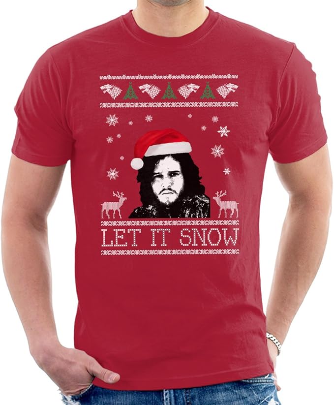 Let It Snow Jon Snow Christmas Game of Thrones Men's T