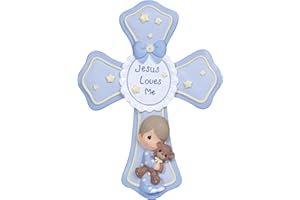 Precious Moments Boy with Teddy Cross