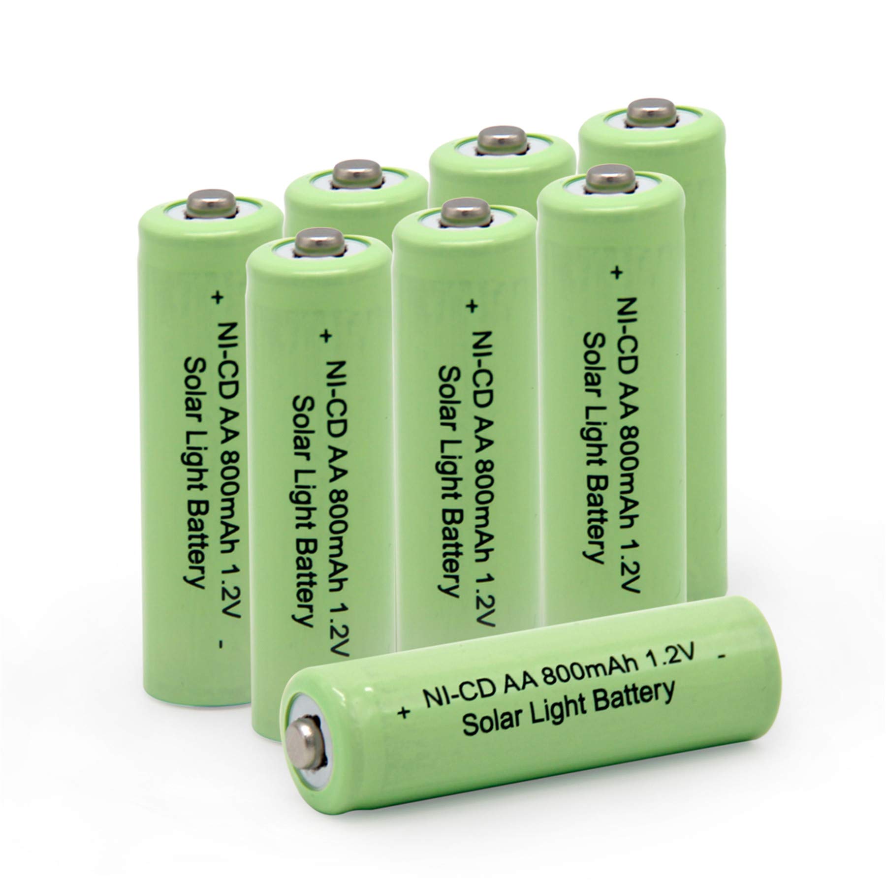 QBLPOWER Nicd AA 800mAh 1.2V Rechargeable Solar Lights Batteries for Garden Lights, Remotes, Mice(Pack of 8)