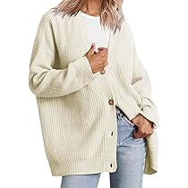 【ANSNAM】別注 oversized knit cardigan Allmloers Women's Knit Cardigan 2025 Open Front Oversized Button