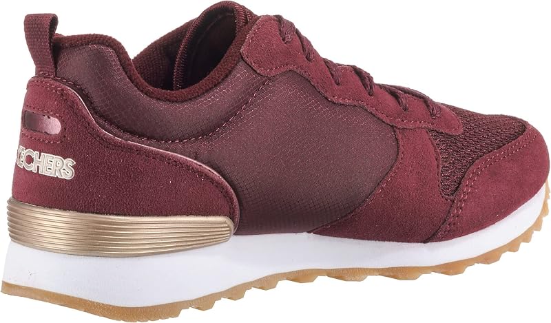 Feminino OG 85 Goldn Girl Trainer, acabamento em camurça Borgonha/ Nylon/ Malha/ Rose Gold, 38 EU