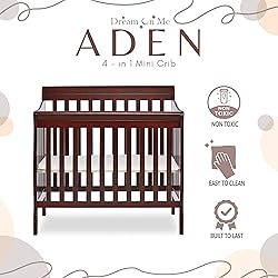 Dream On Me Aden 4-in-1 Convertible Mini Baby Crib