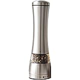 Sage Kitchenware Stainless Steel Black Pepper or Salt Mill Strong Ceramic Grinder Mechanism, 8.5" L