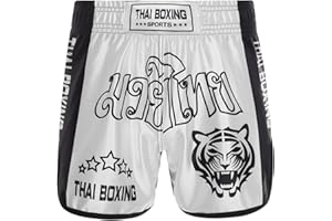 Hansber Kids Muay Thai Shorts Youth Boxing Kickboxing MMA Trunks Training Sports Shorts