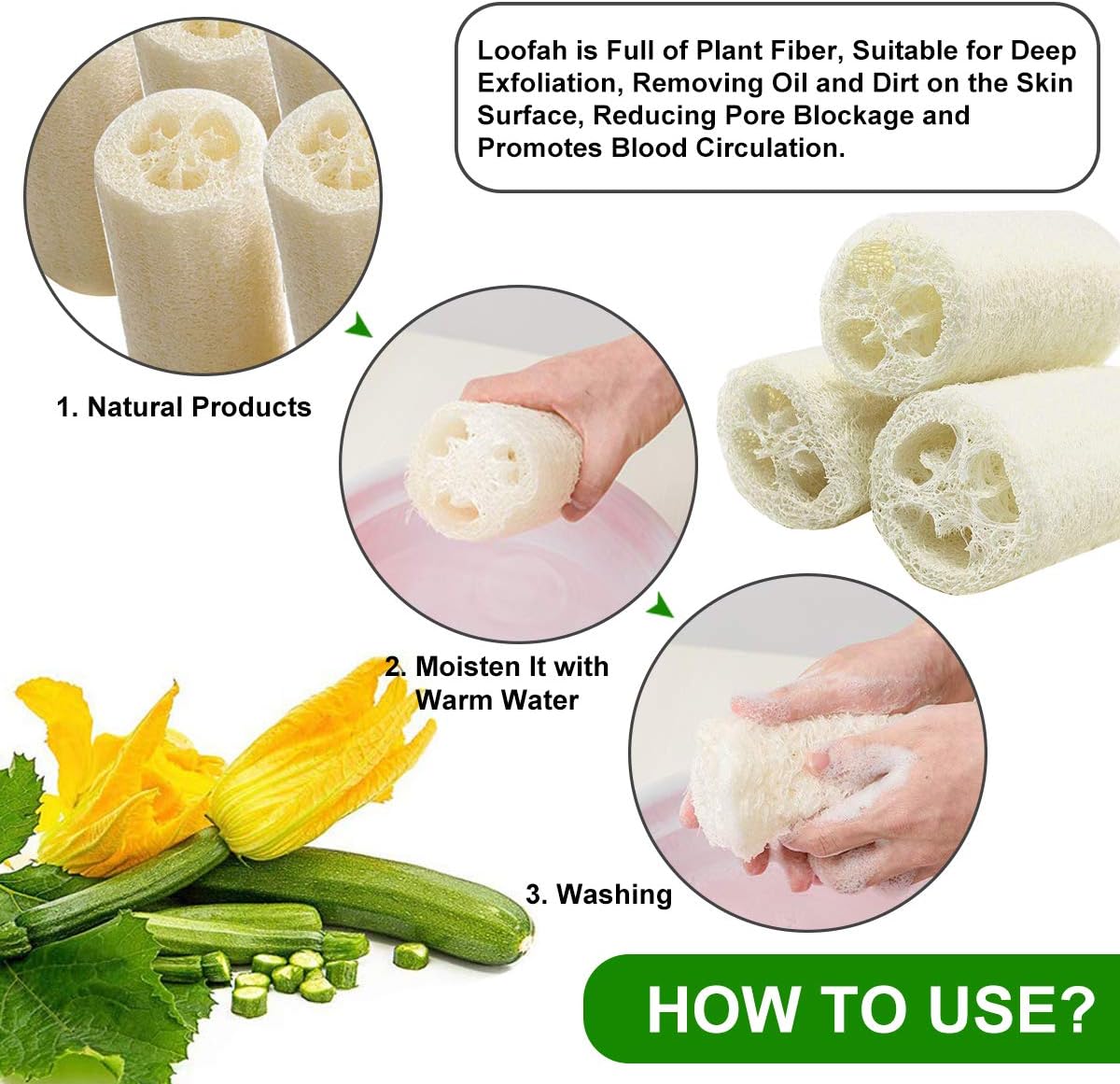 6 Pcs Natural Loofah - Image 5