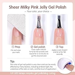 SHOYUM Icy Jelly Nude Pink Gel Nail Polish Set of 6