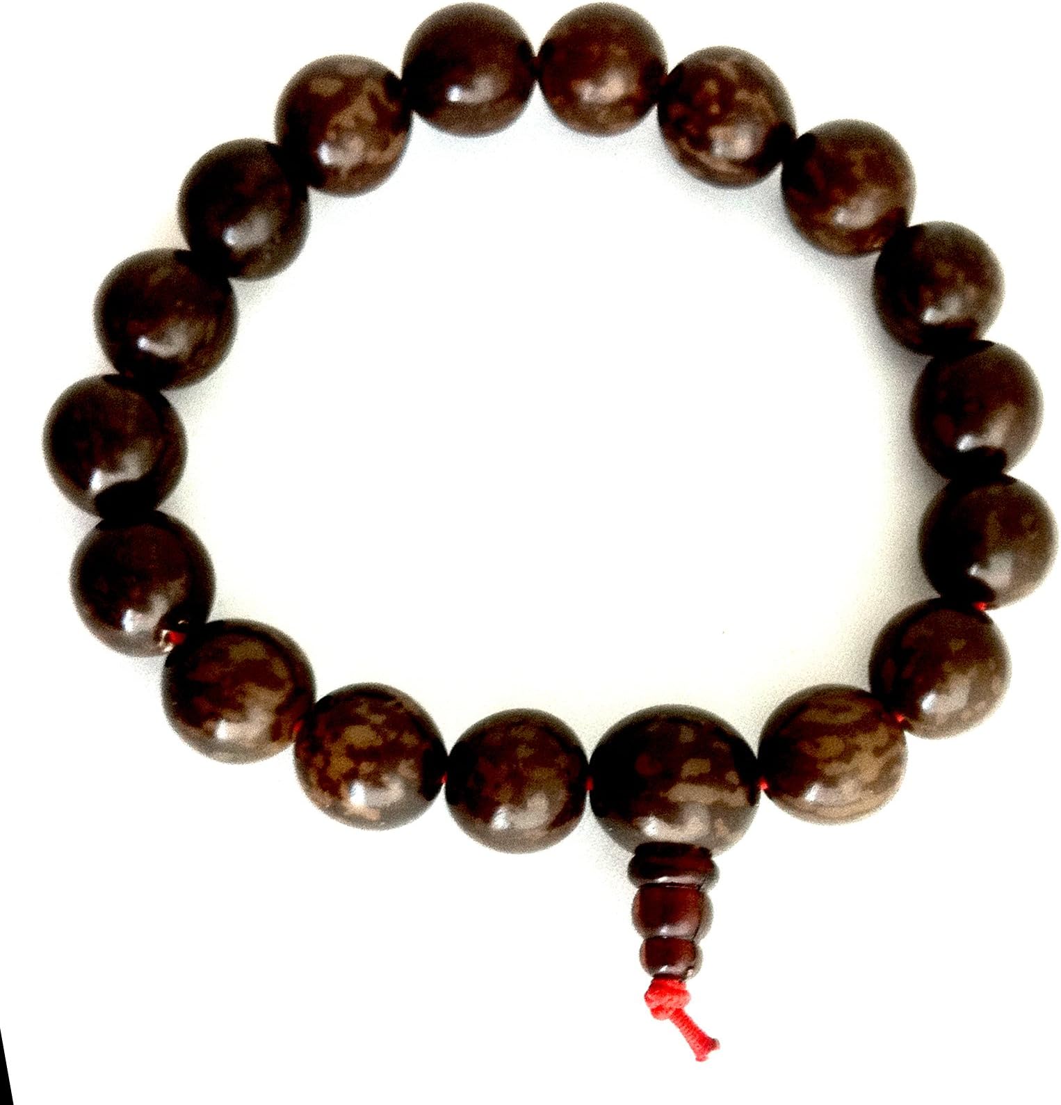 Lotus Seed Wrist Mala (Prayer Beads) Brown 18 Beads by Tibet Imports