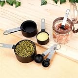 LIDOUK Measuring Cups and Spoons Set 8 Pcs Plastic Head Stainless Handles view 6
