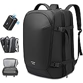 TANGCOLR Vacuum Travel Backpack with Pump for Men Women, 47L Expandable Vacpack Laptop Backpack Flight Approved with Vacuum Compression System