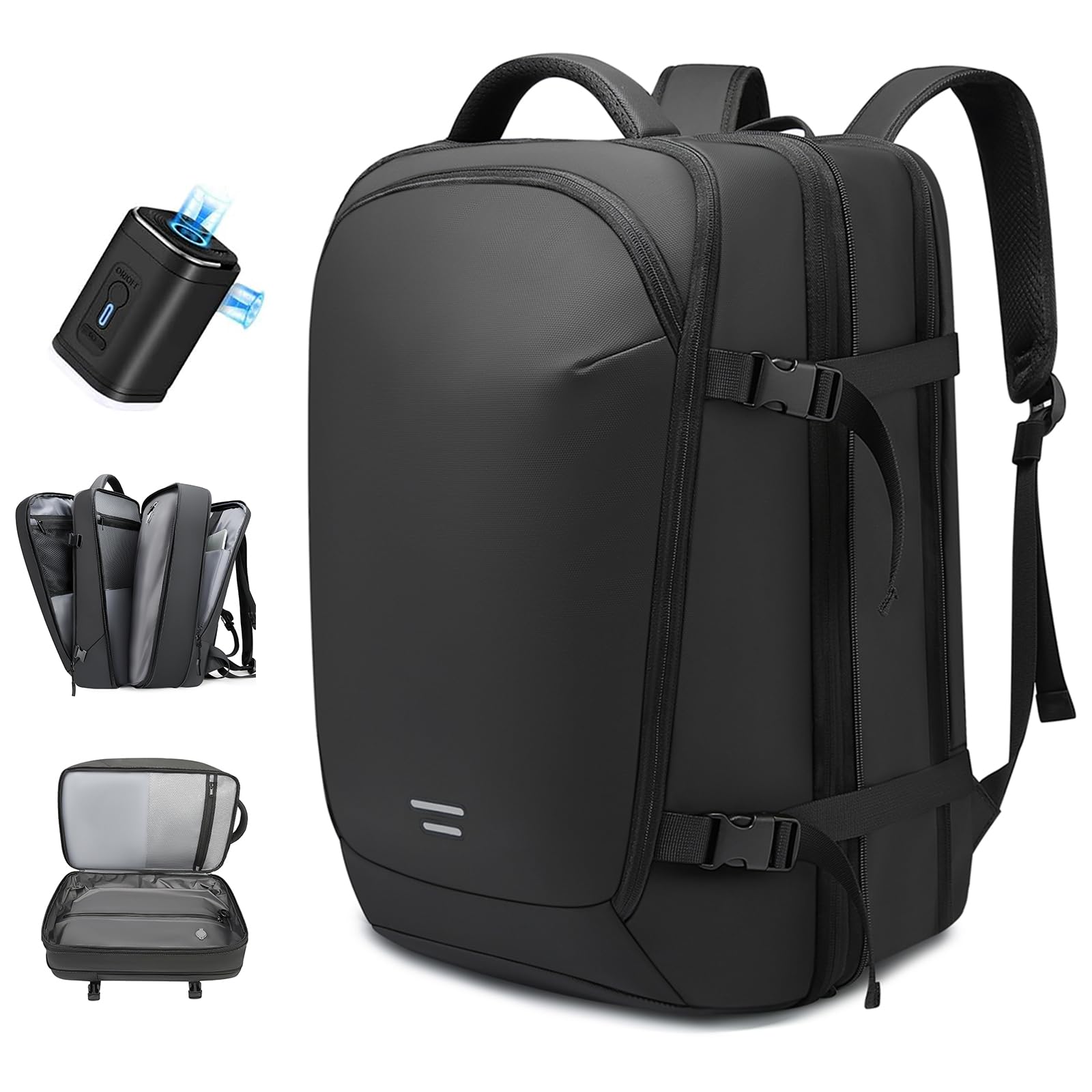 Photo 1 of TANGCOLR Vacuum Travel Backpack with Pump for Men Women, 47L Expandable Vacpack Laptop Backpack Flight Approved with Vacuum Compression System