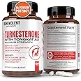 Turkesterone 8,000mg [Highest Purity] + BioPerine® for High Absorption Supplement with Tongkat Ali - Increase Stamina, Lean Muscle Growth & Recovery, Boosts Drive 3rd Party Tested 2 Months Supply
