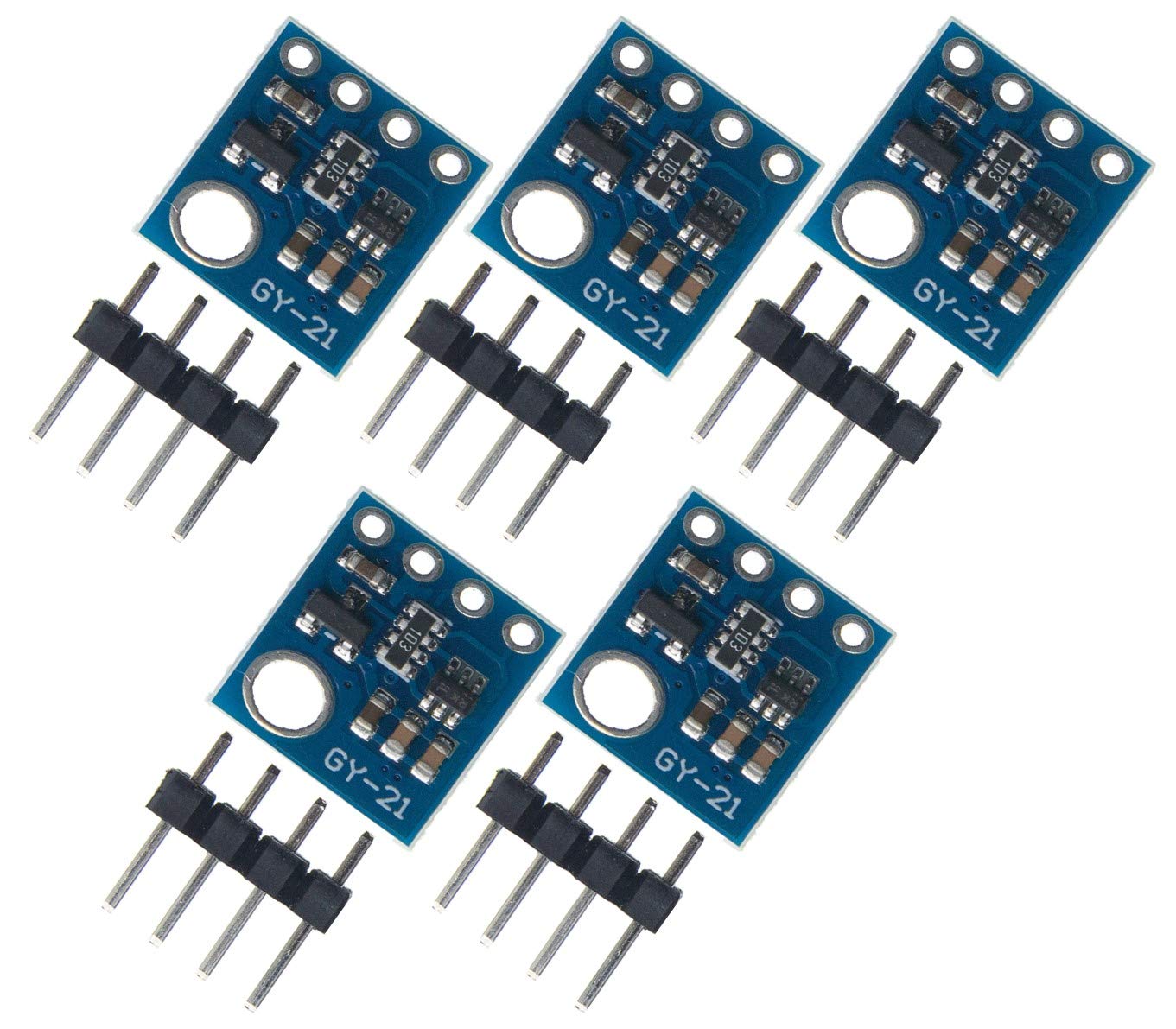 5pcs GY-21 HTU21 HTU21D Moisture Sensor Module Humidity Sensor Module I2C Interface