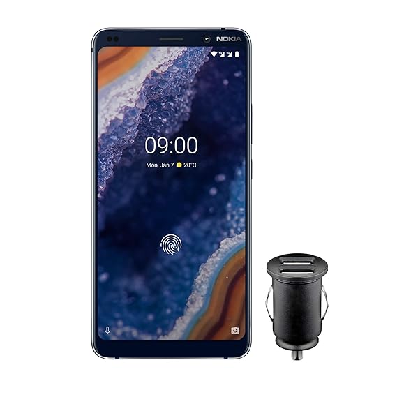 Nokia 9 PureView Dual SIM Smartphone – deutsche Ware (15,21 cm (5,99 Zoll) QHD + pOLED Display, 128 GB ROM, 6 GB RAM, Android