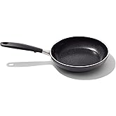 OXO 8” Non-Stick Every Day Frying Pan, BPA-Free Comfort Grip Silicone Handle, Dishwasher & Oven Safe, PFAS-Free Ceramic Skillet, Black