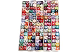 SELCRAFT 150 radom Colors Cotton Pearl Embroidery Thread Size 8 Crochet Tatting Needlepoint 5 Grams Double Mercerized 100% Eg