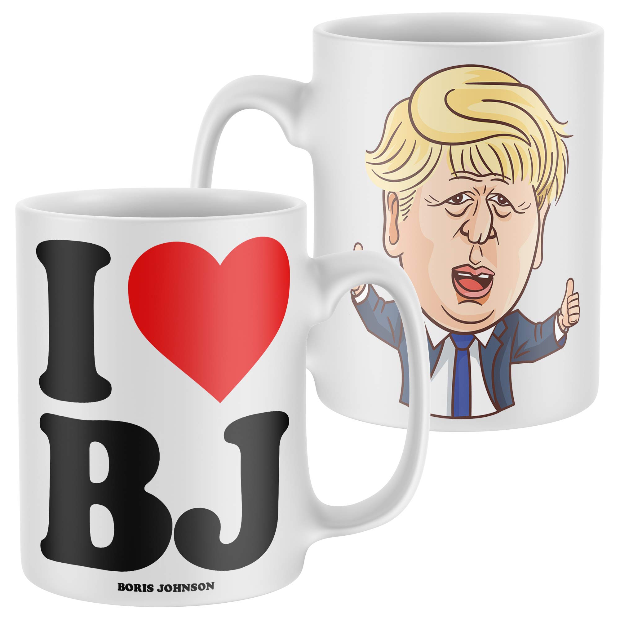 Purple Print House I Love Boris Johnson, Funny Mugs, Novelty Mug, Gifts for Women Men Tories Conservative Lockdown Election Joke, White, One Size