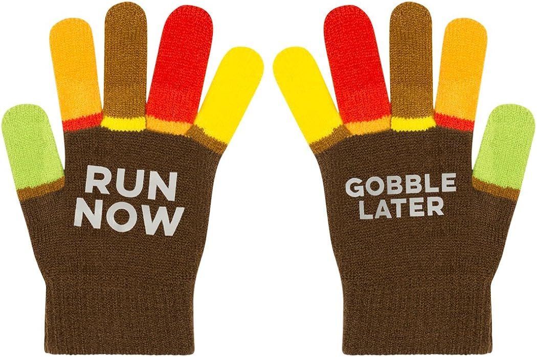Run Now Gobble Later Turkey Running Gloves | Running Gloves by Gone For a Run: Clothing