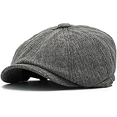 KUANG! Classic Flat Cap for Men Spring Summer Newsboy Hats Cabbie Cap Driving Scally Adjustable