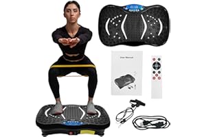 WYUEEEE Vibration Plate Exercise Machine with Remote Control, Whole Body Workout Vibration Platform , Lymphatic Drainage Machine for Weight Loss Shaping Toning Wellness Home Gyms Workout