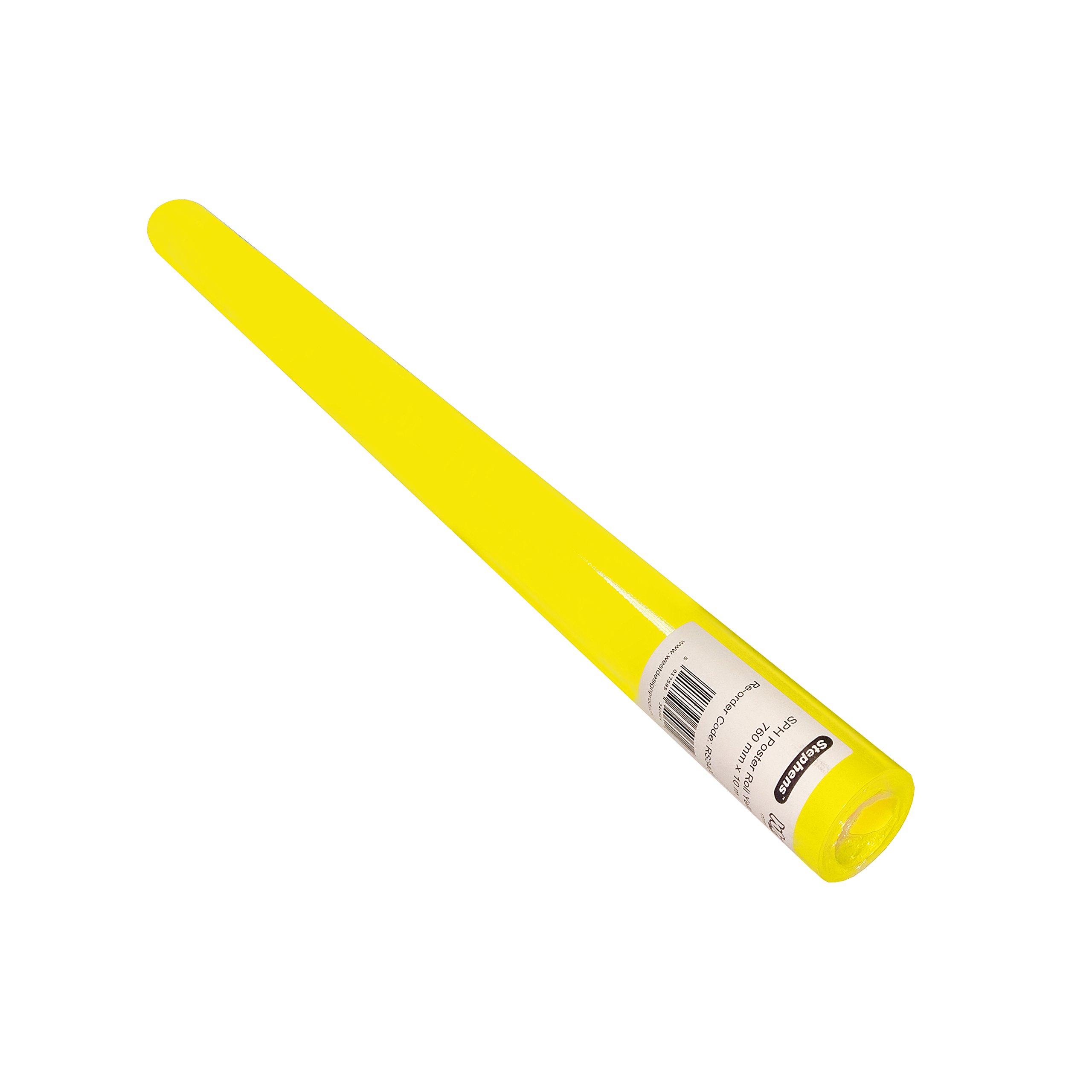 Stephens Yellow Poster Roll 80gsm, 10m x 76cm, Ideal for Drawing, Painting, Sketches, Backdrop, Making Posters, Notice Boards, Large Art Work, Great for School, Home and Office