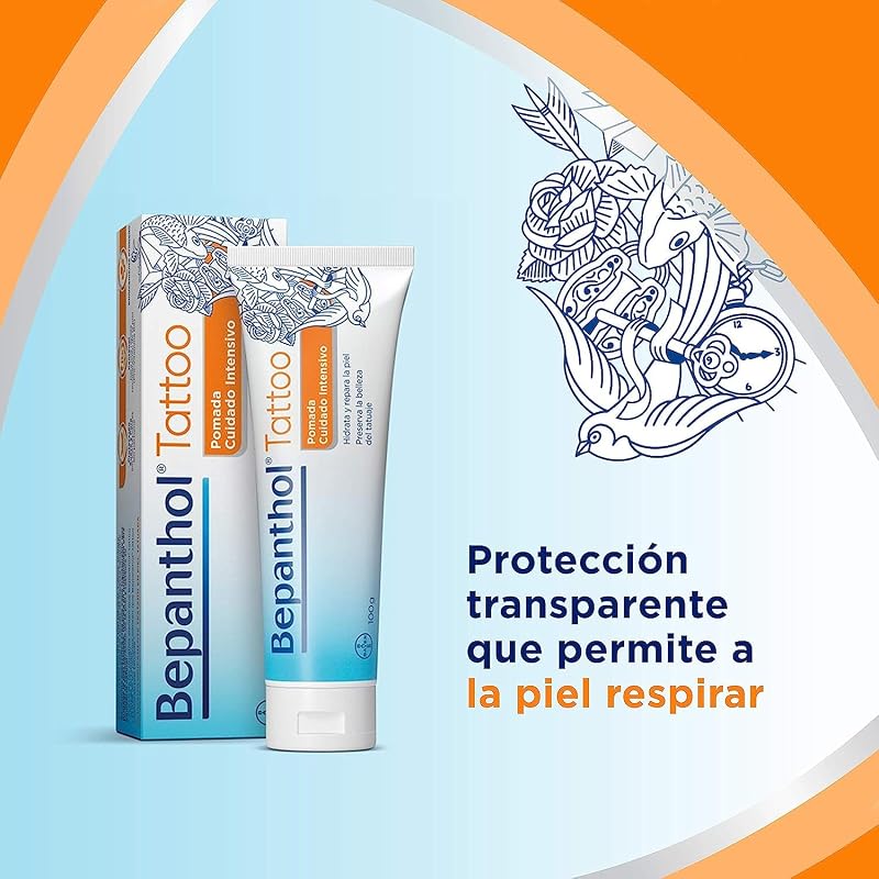 Pomada para Tatuajes con Pantenol 100 g, Sin Perfume
