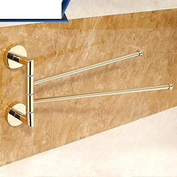 Europaische Gold Handtuchhalter Messing Handtuchhalter Handtuch Fur Bad Wandhalterung Drehen C Amazon De Baumarkt