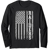 Raiders Name Vintage Retro US Flag Men Women Boy Girl Long Sleeve T-Shirt