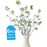 UESAN 6Pcs Artificial Faux Branches for Vases, Tall Fake Faux Greenery Stems, Realistic Faux Greenery Stems and Leaves for Vase Fillers, Table Centerpieces, Home Decor
